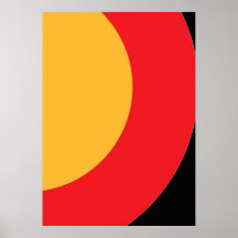 Röd svart guld- modern abstrakt för rullande boll posters