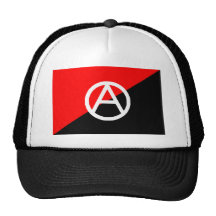 Röd svartvit anarkistflaggaanarki baseball hat