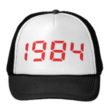 röd symbol 1984 trucker keps