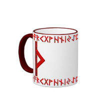 Röd Thurisaz runa Kaffe Koppar