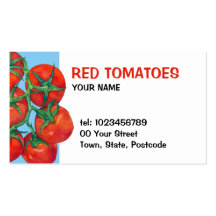 Röd tomatblåttvisitkort