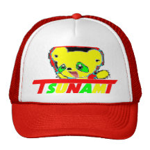 röd tsunamilastbilsförarehatt trucker kepsar