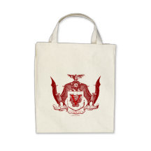Röd Vampyr för blod vapensköld Tote Bags