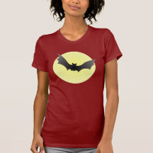 (Röd) vampyrfladdermössHalloween T-tröja,