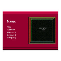 Röd VIBRERANDE gem för MONOGRAM MEMORY3 Visit Kort