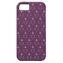 Röd violett 70-talblommigt iPhone 5 cases