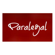 Röd visitkort för Paralegal