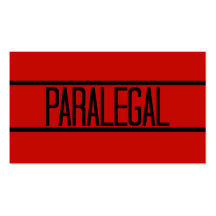 Röd visitkort för Paralegal