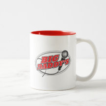 Röd/vit kaffemugg -