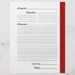 Röda 2 sid receptsidor flygblad