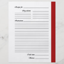 Röda 2 sid receptsidor flygblad