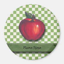 Röda Apple - gröntkontroller Magnet För Kylskåp