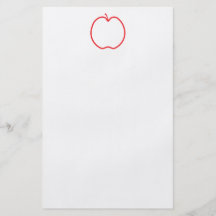 Röda Apple skisserar, på vitbakgrund Flygblad Designs