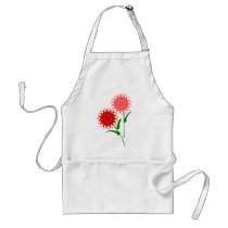 Röda blommor förkläden