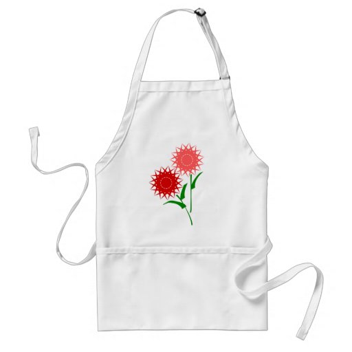 Röda blommor förkläden
