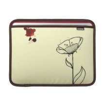 Röda Blotchy blommor MacBook Air Sleeve