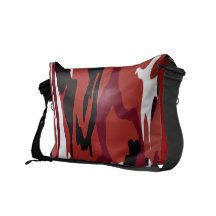 Röda Camo Kurir Väska