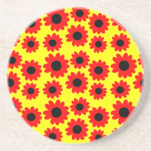 Röda daisy underlägg