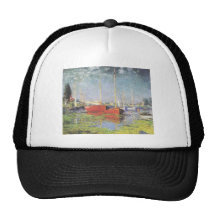 Röda fartyg, Argenteuil, Claude Monet Mesh Kepsar