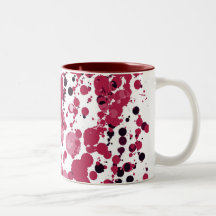 röda fläckar kaffe mugg