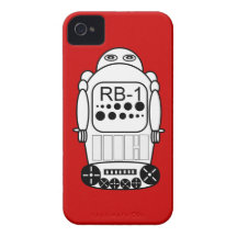 Röda fodral för robotiPhone 4s och vit iPhone 4 Case-Mate Fodral
