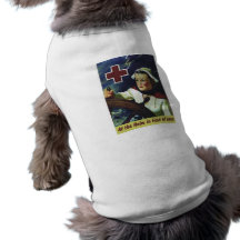 Röda koraffisch - sjuksköterska på rodern hund t-shirts