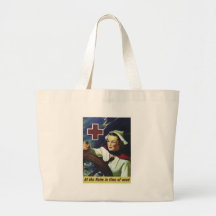 Röda koraffisch - sjuksköterska på rodern tote bags