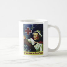 Röda koraffisch - sjuksköterska på rodern kaffe mugg