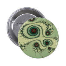 Röda och gröna spiraler för kuslig Fractaldesign - Knapp