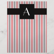 Röda och svart randar för Monogram Full Färg Flygblad