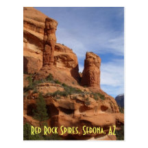 Röda stenSpires, Sedona, AZ Vykort