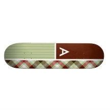 Rödbrun & för vis man grön pläd skate boards