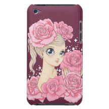 Rödbrun Fröcken rosa ipod touch case (som är rosa/