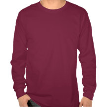 Rödbrun grundläggande långärmad tee shirt