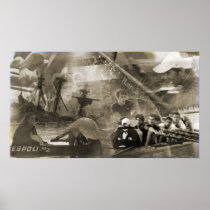 RoddCollage med Kalmar mynt Affisch