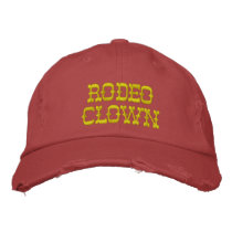 Rodeoclown broderade kepsar