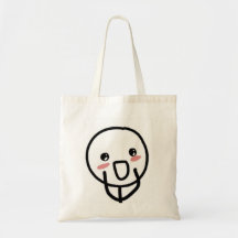 Rodna komiskt ansikte tote bags