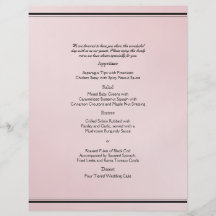 Rodna rosa elegansbröllopmeny flygblad designs