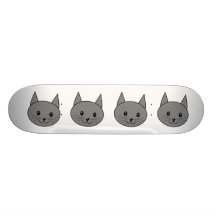 Rökig grå Cat. Anpassningsbara Skateboard