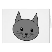 Rökig grå Cat. Hälsningskort
