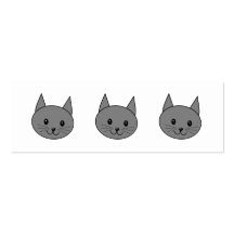 Rökig grå Cat. Visitkort