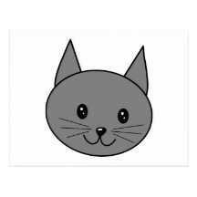 Rökig grå Cat. Vykort