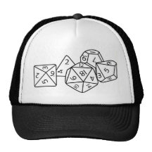 Role playing dice retrokultmützen