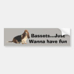 Rolig älska bildekal för Bassethund