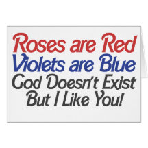 Rolig ateistvalentines dayhumor kort