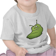 Rolig babyT-tröja - grönt främmande monster för vä