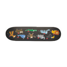 Rolig beställnings- Skateboard för tecknaddjurfami