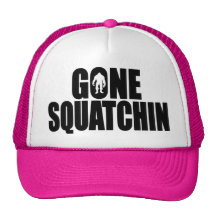 Rolig BORTA SQUATCHIN-HATT - speciell *BOBO*upplag Trucker Keps