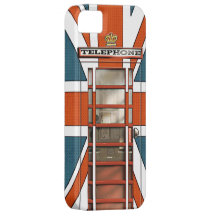 Rolig brittisk flaggaklassiker Phonebox iPhone 5 Fodral