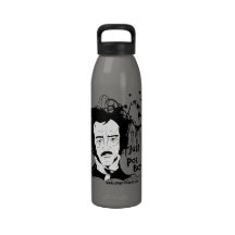 Rolig Edgar Allen Poe citationsteckenvattenflaska